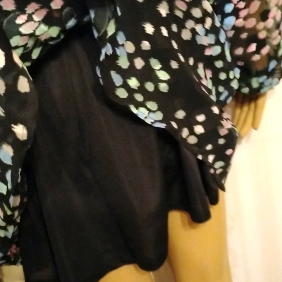 - 🌺Gorgeous ASOS Design pleated detailed dress with balloon sheer sleeves NWOT - Picture 10 of 13